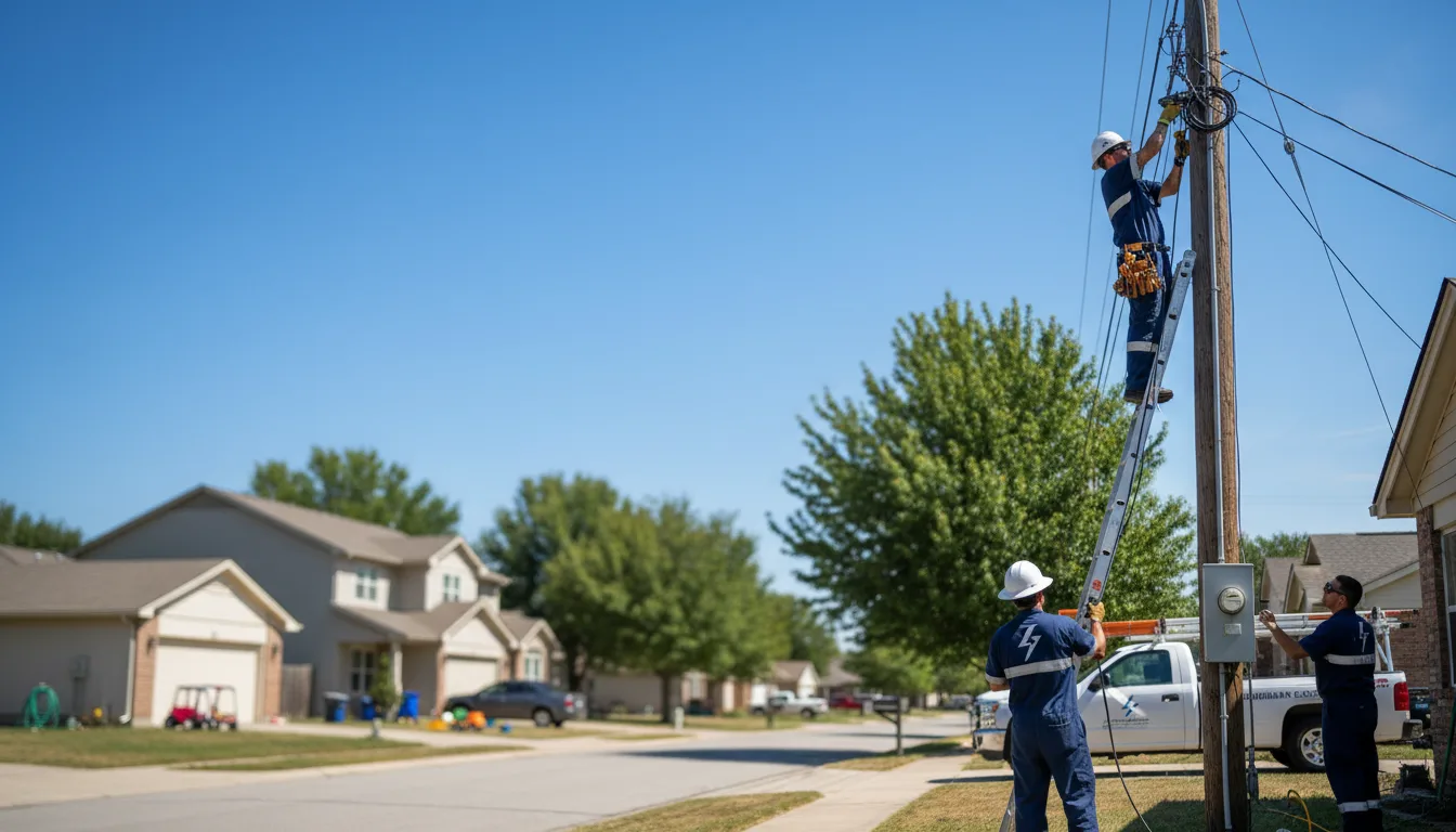 Residential electrician providing installation services in Deersville, OH
